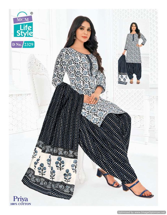 Priya Vol 23 By MCM Lifestyle Daily Wear Printed Cotton Dress Material Wholesale Market In Surat